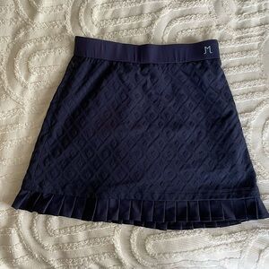 Elegant Navy Tennis Scort with Pleated Hem